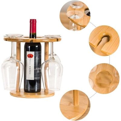 Honey Bee All-in-One Wine Glass Drying Rack & Bottle Holder, Keep Your Glasses Sparkling With Space-Saving Convenience