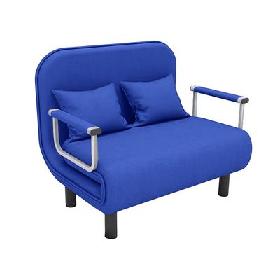 2-Seater Convertible Sofa Bed (Lake Blue)