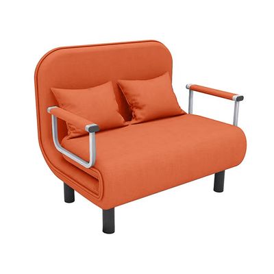 2-Seater Convertible Sofa Bed (Orange)