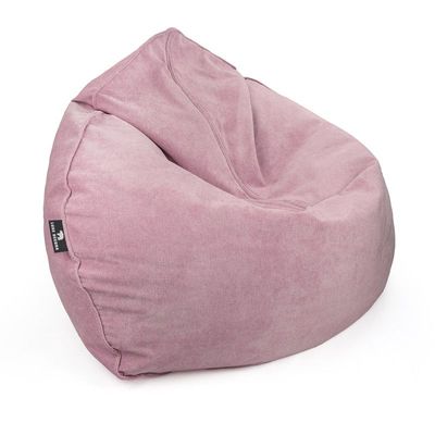 Luxe Decora Crest Bean Bag | Premium Soft Woven Fabric Bean Bag with Unique Crest Shape | Water Repellent | Washable | Filled with Polystyrene Beads | Kids & Adults (Blush Pink, Large)