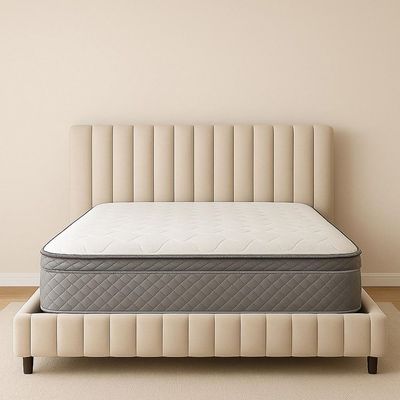 مرتبة Dream Sleep Collection وسادة ذات جيب علوي بنوابض مقاس كوين - 160x200x22 سم (مع رغوة الذاكرة) | ناعمة لراحة مذهلة وثابتة بشكل كافٍ لدعم الظهر