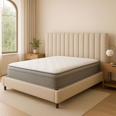 مرتبة Dream Sleep Collection وسادة ذات جيب علوي بنوابض بحجم كوين صغير - 150 × 200 × 22 سم (مع رغوة الذاكرة) | ناعمة لراحة مذهلة وثابتة بشكل كافٍ لدعم الظهر