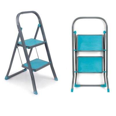 BELDRAY 2 Step Ladder - Lightweight Folding Stool for Home, Kitchen, Garage Use, Perfect for Painting and Cleaning