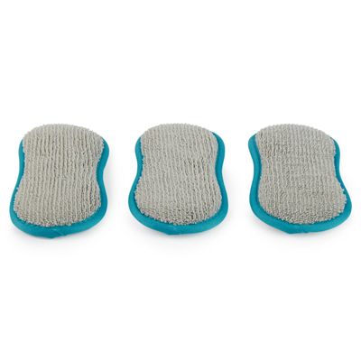 BELDRAY No Chem Clean Sponge Pads - Eco-Friendly Cleaning Sponges for Kitchen and Household Surfaces, 3-Pack