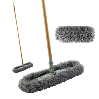 Beldray Sustainable Fluffy Flat Mop (FSC 100%): Gentle on delicate surfaces like hardwood floors, picking up dust and dirt effectively, Eco-Friendly Cleaning for Delicate Floors