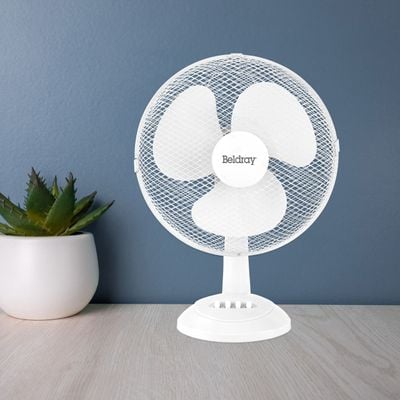 Beldray 12-Inch Desk Fan: Compact Cooling Power for Your Workspace, Direct the airflow exactly where you need