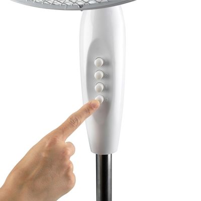 Beldray 16" Adjustable Pedestal Fan: Powerful Cooling & Wide Coverage, Choose from low, medium, or high speeds to suit your cooling preference.