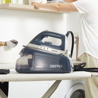 Beldray Steam Surge Pro: Powerful 2400W Titanium Iron for Glides smoothly across fabrics, Adjust steam output according to fabric