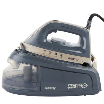 Beldray Steam Surge Pro: Powerful 2400W Titanium Iron for Glides smoothly across fabrics, Adjust steam output according to fabric