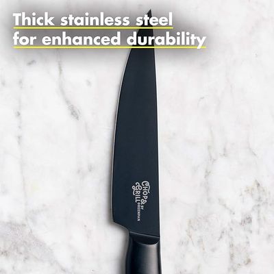 CHOP& GRILL MEAT KNIFE for slicing and chopping meats and stainless steel blade ensures durability and sharpness