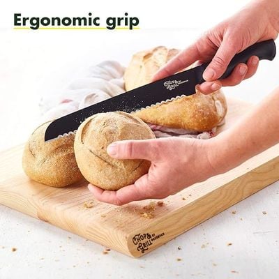 CHOP & GRILL BREAD KNIFE  for slicing bread, bagels, and pastries