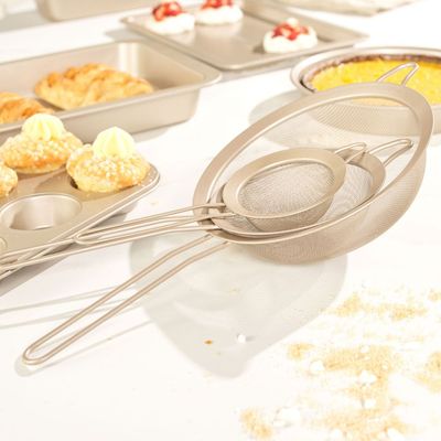 Salter Bakes 3Pc Sieve Set For Sifting & Straining Stainless Steel Sieve Set