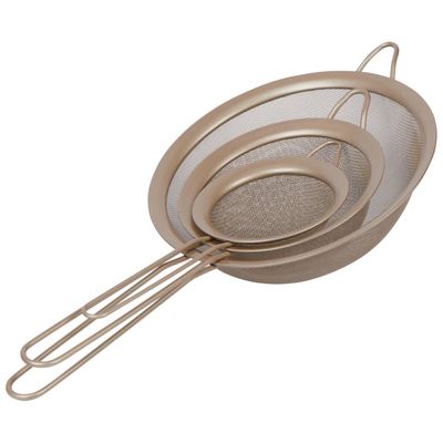 Salter Bakes 3Pc Sieve Set For Sifting & Straining Stainless Steel Sieve Set