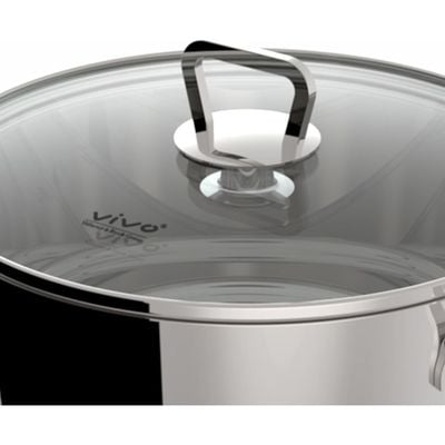 Vivo Casserole Pan With Lid 24Cm  Non-Stick Coating, Induction Compatible, Glass Lid, Oven Safe, Dishwasher Safe