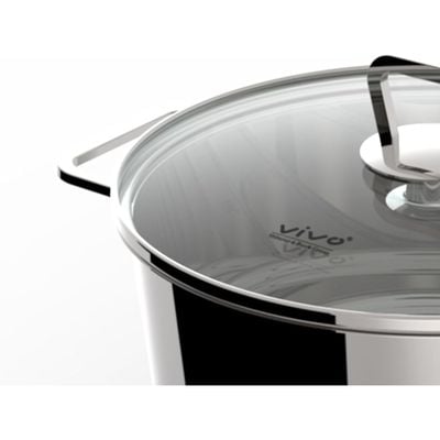 Vivo Casserole Pan With Lid 24Cm  Non-Stick Coating, Induction Compatible, Glass Lid, Oven Safe, Dishwasher Safe