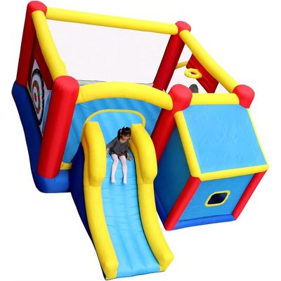 MYTS Ultimate Fun Inflatable Playhouse With Slide And Bounce Area