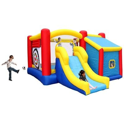 MYTS Ultimate Fun Inflatable Playhouse With Slide And Bounce Area