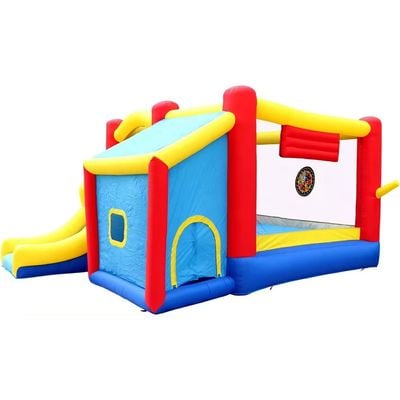 MYTS Ultimate Fun Inflatable Playhouse With Slide And Bounce Area