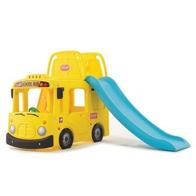 MYTS Little School Bus 3 In 1 Slide Playset Yellow