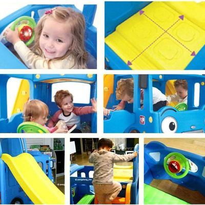 MYTS Bus 3 In 1 Slide Playset Blue