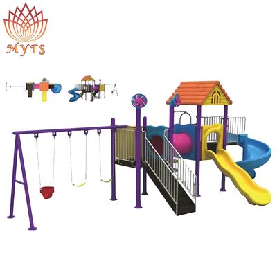 MYTS Outdoor Playground With 3 Swings And A Backyard Slides