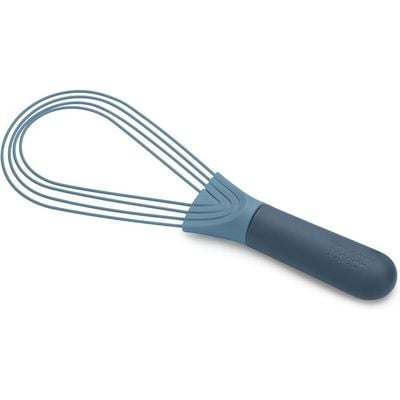 Joseph Joseph Joseph Twist Whisk Collapsible Balloon and Flat Silicone Coated Steel Wire, Sky Blue 24, 981000