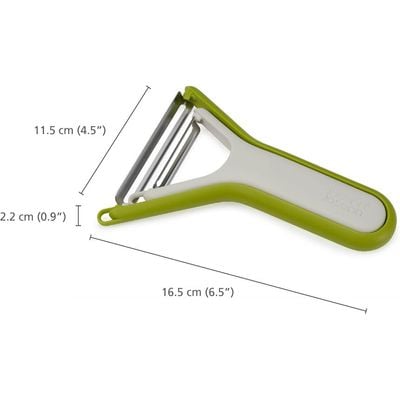 Joseph Joseph Nest Peel, Set of 2 Space Saving Stainless Steel Peelers for Compact Kitchen Storage, Dishwasher Safe