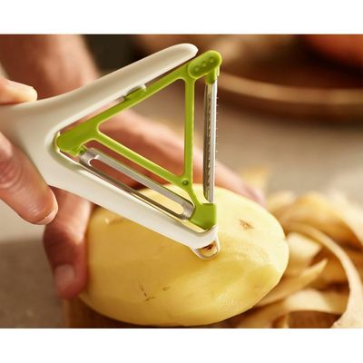 Joseph Joseph Switch 2-in-1 Potato Peeler, Straight and Julienne stainless steel blades, Dishwasher safe