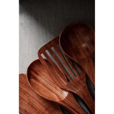 Nordico Slotted Spoon Kitchen Utensils | Acacia Wood: Natural Elegance, Durable, Eco-Friendly, Handcrafted, Food Safe, Comfortable Grip, Heat Resistant, Versatile