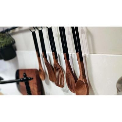 Nordico Spoon Kitchen Utensils | Acacia Wood: Stylish Design, Sustainable, Unique Grain, Easy to Clean, Dishwasher Safe, Modern Kitchen, Perfect for Serving, Kitchen Essential