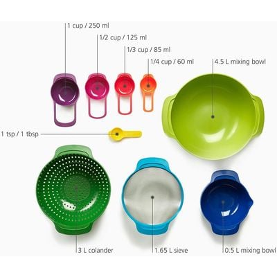 Joseph Joseph Nest 9 Plus 9-piece food preparation set -Multi-Color