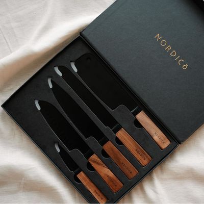 
Nordico Professional Kitchen Knife Set | kitchen essentials | Gifts for kitchen | Gifts for men | Gifts for women | Acacia Wood Handles