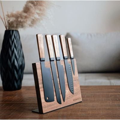 
Nordico Magnetic Knife Block Holder | Knife holder magnet | Wood Knife Rack Stand | Kitchen Organizer