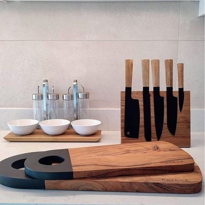 
Nordico Magnetic Knife Block Holder | Knife holder magnet | Wood Knife Rack Stand | Kitchen Organizer