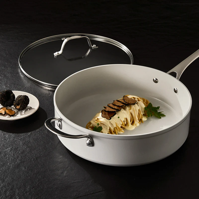 Cosmo Pan Cream : Non-Stick Ceramic Cookware,Stylish , Durable and Easy to Clean