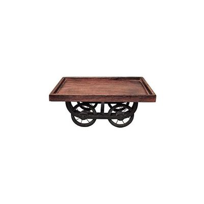 Acewood wooden serving platter serving cart design tray/appetizer tray/wooden Platter /wooden serving tray -( 29x19x13cm) for Snacks, Fruits, Biscuit, Drinks, Diwali gift for friends.