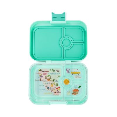 Yumbox Panino 4-Compartment Leakproof Bento Box Surf Green