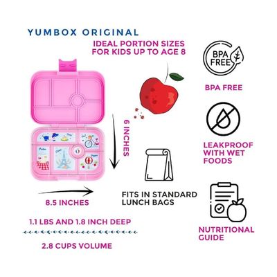 Yumbox  6-Compartment Bento Box Pink