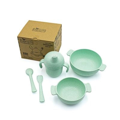 Wheat Straw 5 Pieces Dinner Set Green