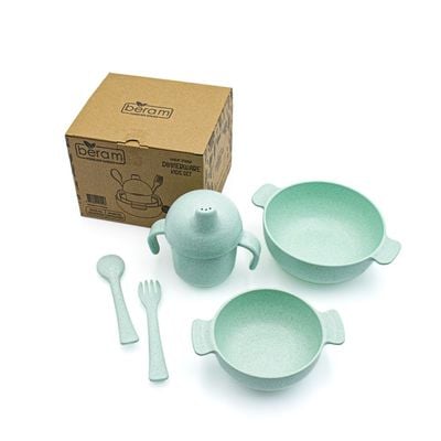 Wheat Straw 5 Pieces Dinner Set Green