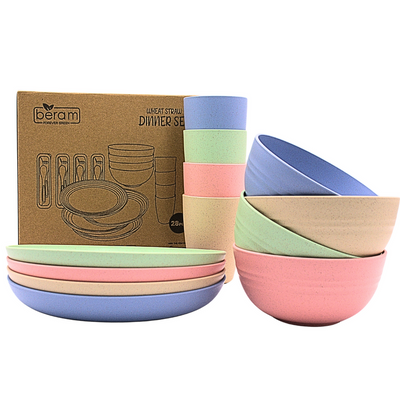 Wheat Straw 28 Pieces Dinnerware Set