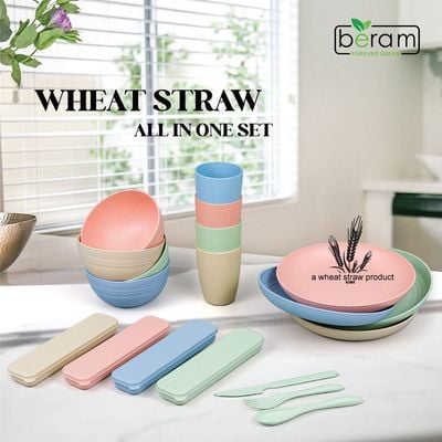 Wheat Straw 28 Pieces Dinnerware Set