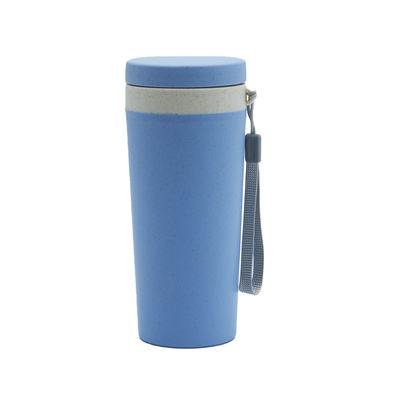 Wheat Straw Water Bottle Blue