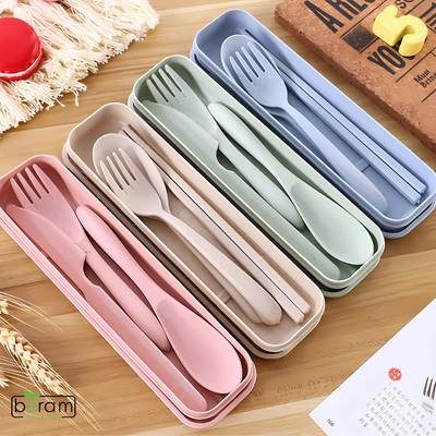 Wheat Straw Cutlery Set Beige