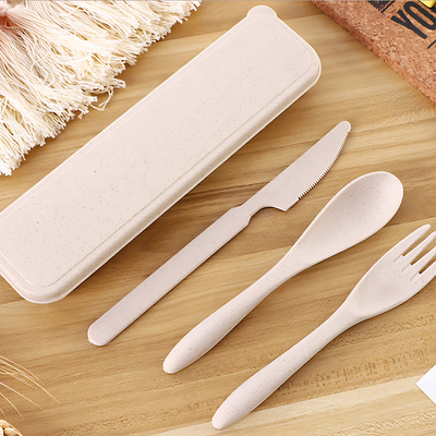 Wheat Straw Cutlery Set Beige