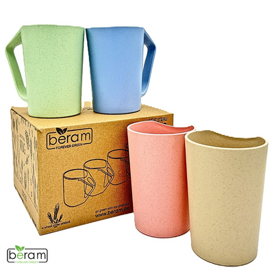 Wheat Straw 450ml Mugs Set of 4