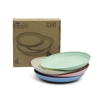 Wheat Straw 20cm Plates Set of 4