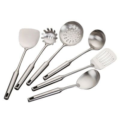 Plain 304 Stainless Steel Cookware Set with Stand