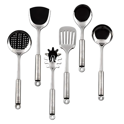 Four Leaf Designed Stainless Steel Cookware Set with Stand