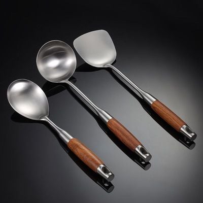 Stainless Steel Wooden Soup Ladle